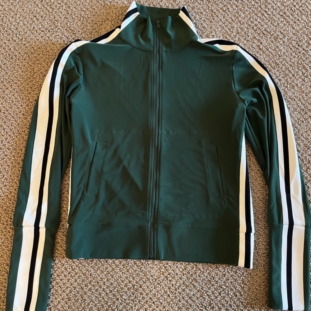 Norma Kamali Side Stripe Turtle Track Jacket